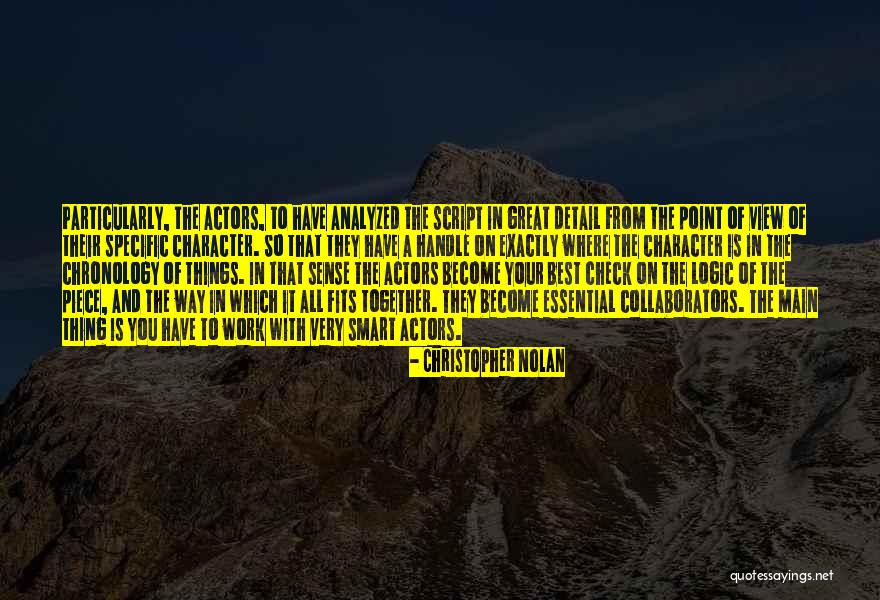 Work View Quotes By Christopher Nolan Work View Quotes By Christopher Nolan