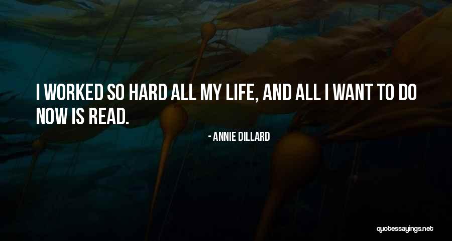 Worked So Hard Quotes By Annie Dillard