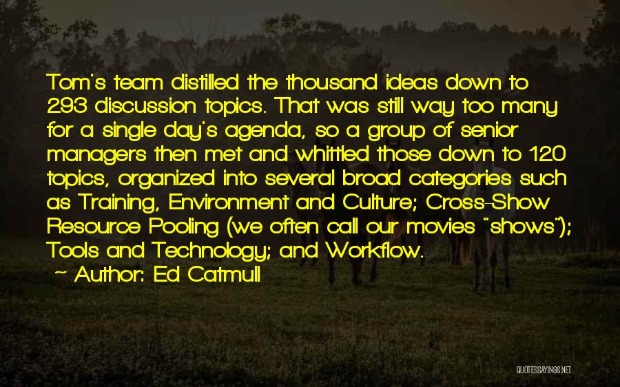 Workflow Quotes By Ed Catmull