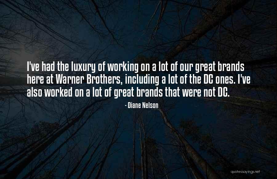 Working A Lot Quotes By Diane Nelson