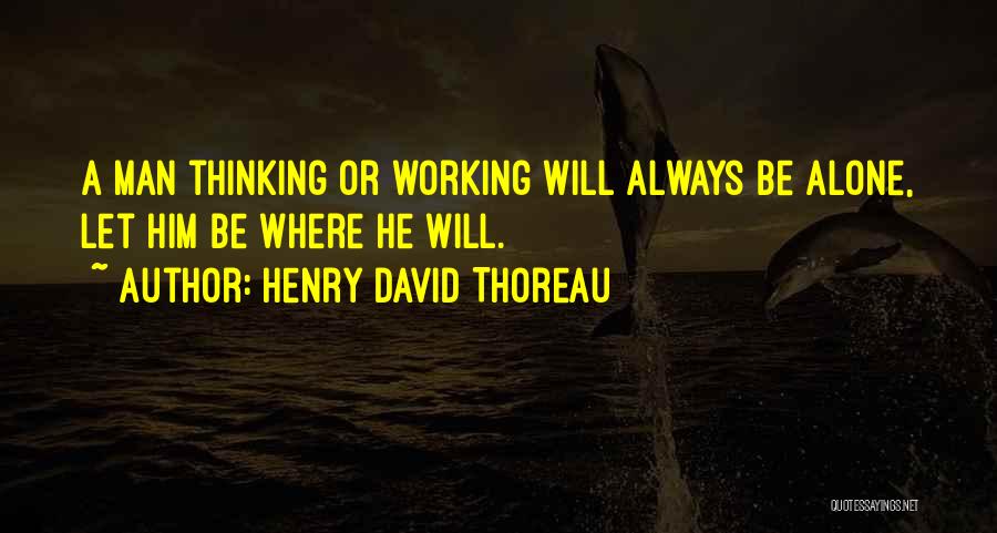 Working Alone Quotes By Henry David Thoreau