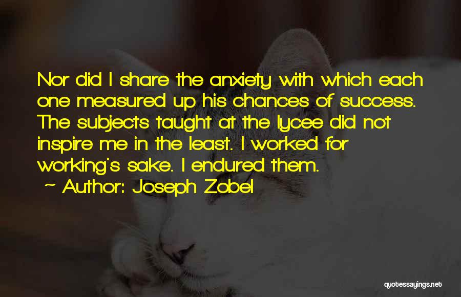 Working For Success Quotes By Joseph Zobel