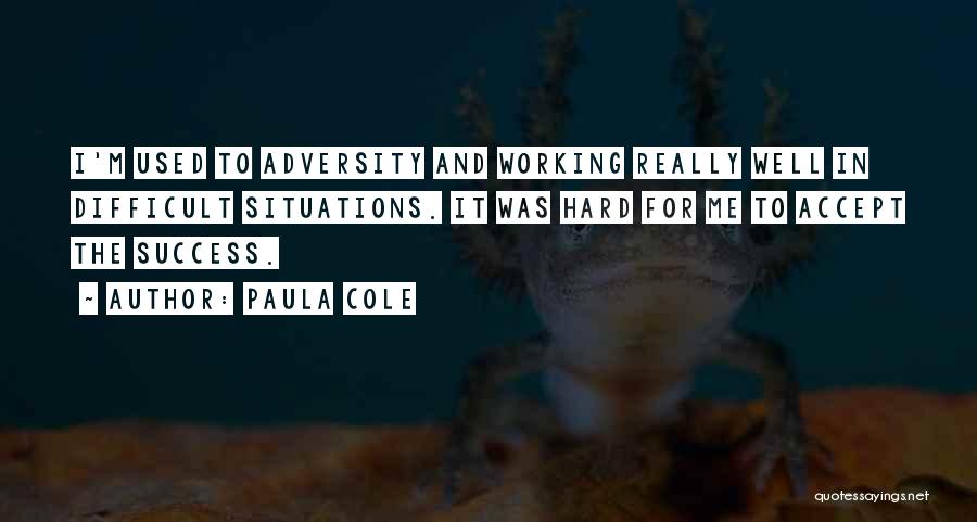 Working For Success Quotes By Paula Cole