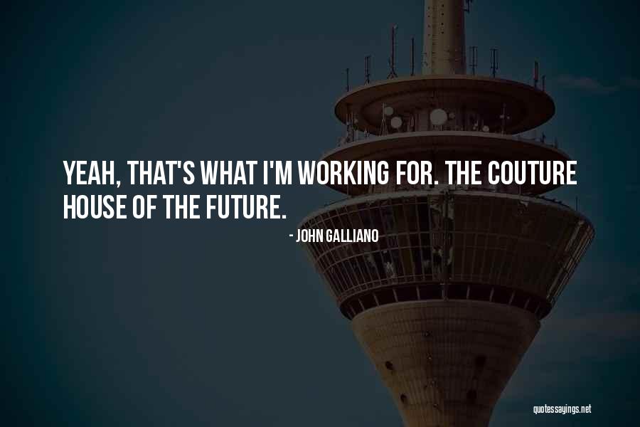 Working For The Future Quotes By John Galliano Working For The Future Quotes By John Galliano