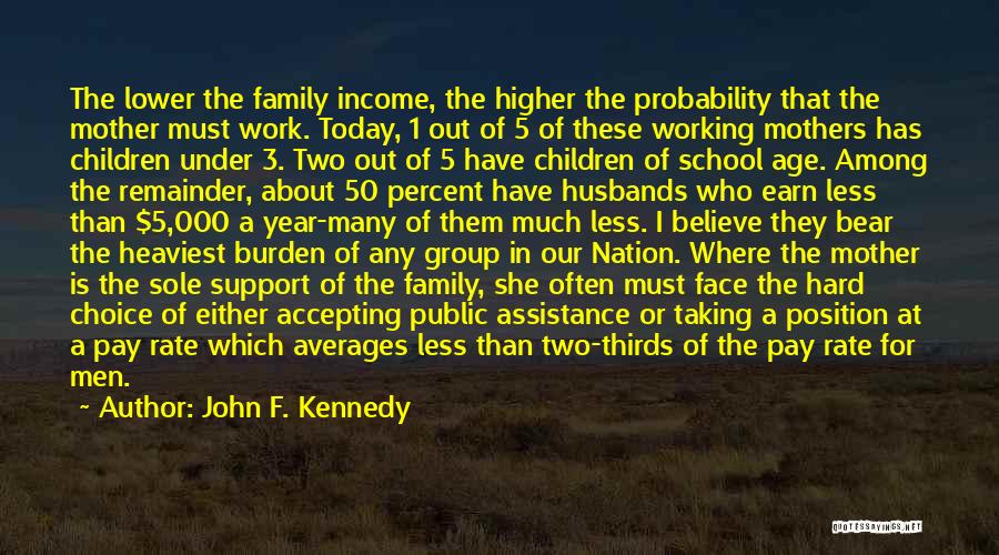 Working Hard For The Family Quotes By John F. Kennedy