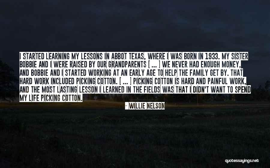 Working Hard For The Family Quotes By Willie Nelson