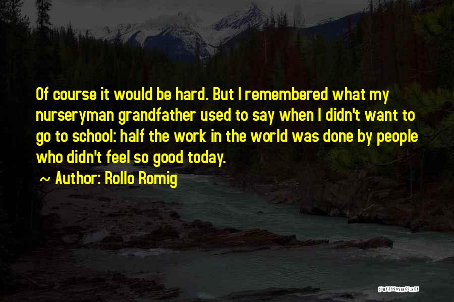Working Hard In School Quotes By Rollo Romig
