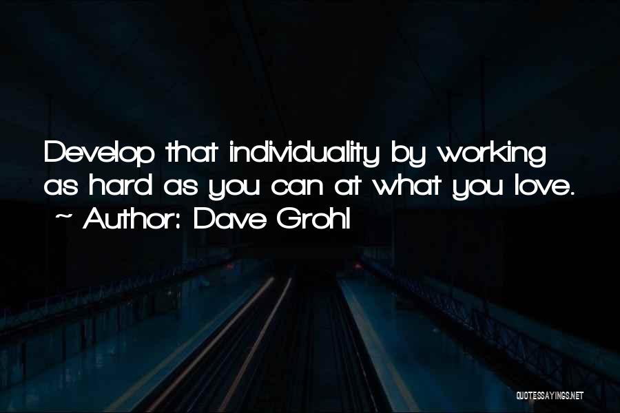Working Hard Love Quotes By Dave Grohl