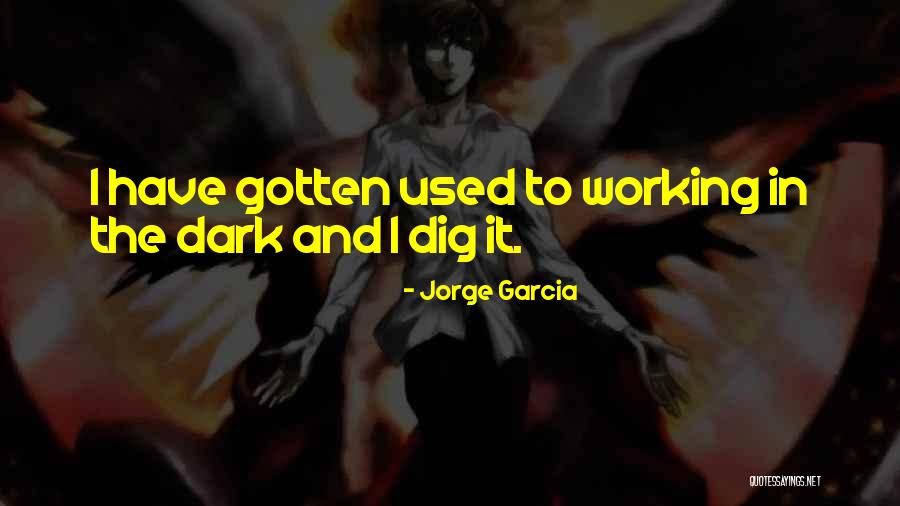 Working In Dark Quotes By Jorge Garcia Working In Dark Quotes By Jorge Garcia