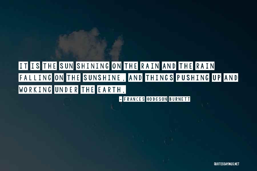 Working In The Rain Quotes By Frances Hodgson Burnett