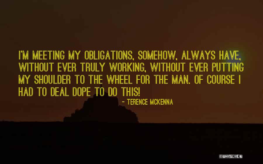 Working Man Quotes By Terence McKenna Working Man Quotes By Terence McKenna