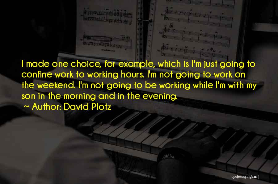 Working On The Weekend Quotes By David Plotz