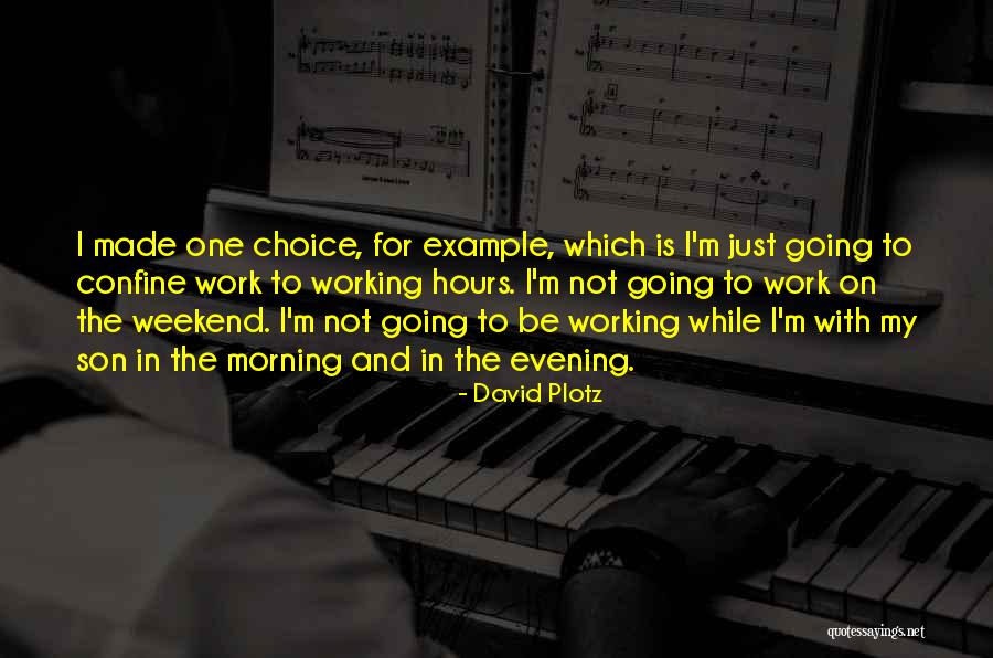 Working On The Weekend Quotes By David Plotz