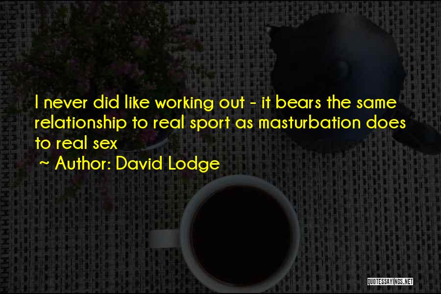 Working Out A Relationship Quotes By David Lodge