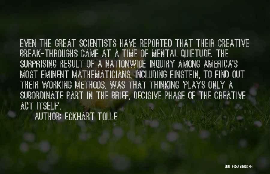 Working Part Time Quotes By Eckhart Tolle