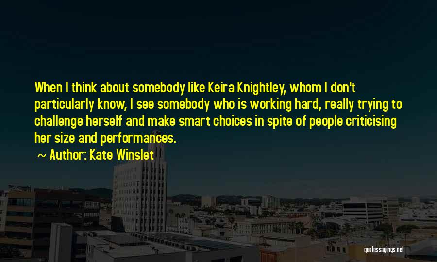 Working Smart Quotes By Kate Winslet