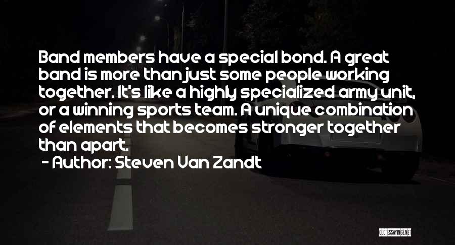 Working Together As A Team Quotes By Steven Van Zandt