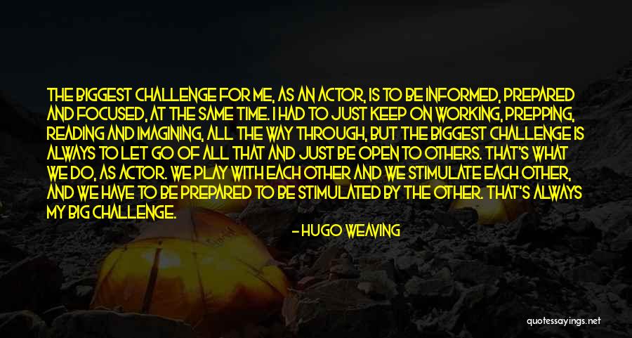 Working With Others Quotes By Hugo Weaving