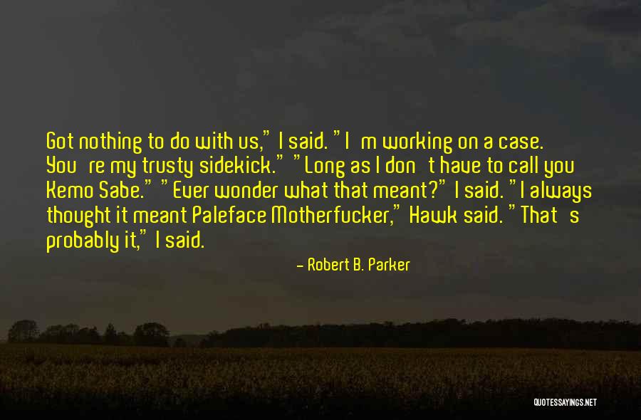 Working With What You Have Quotes By Robert B. Parker Working With What You Have Quotes By Robert B. Parker