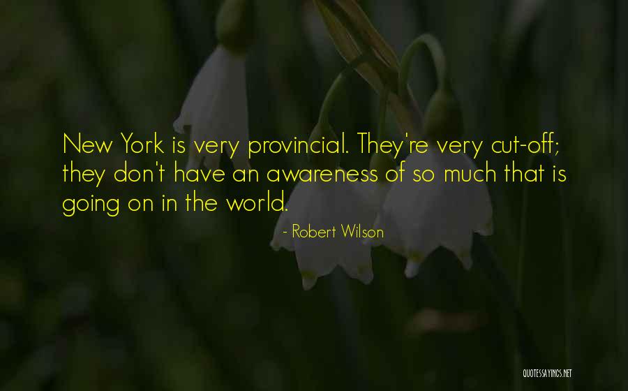 World Awareness Quotes By Robert Wilson