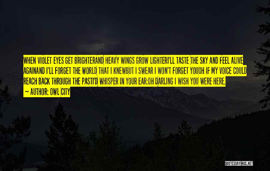 World Brighter Quotes By Owl City