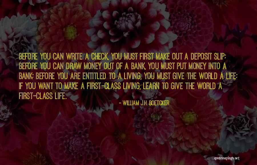 World Class Quotes By William J.H. Boetcker