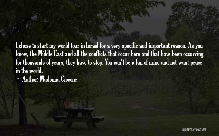 World Conflicts Quotes By Madonna Ciccone