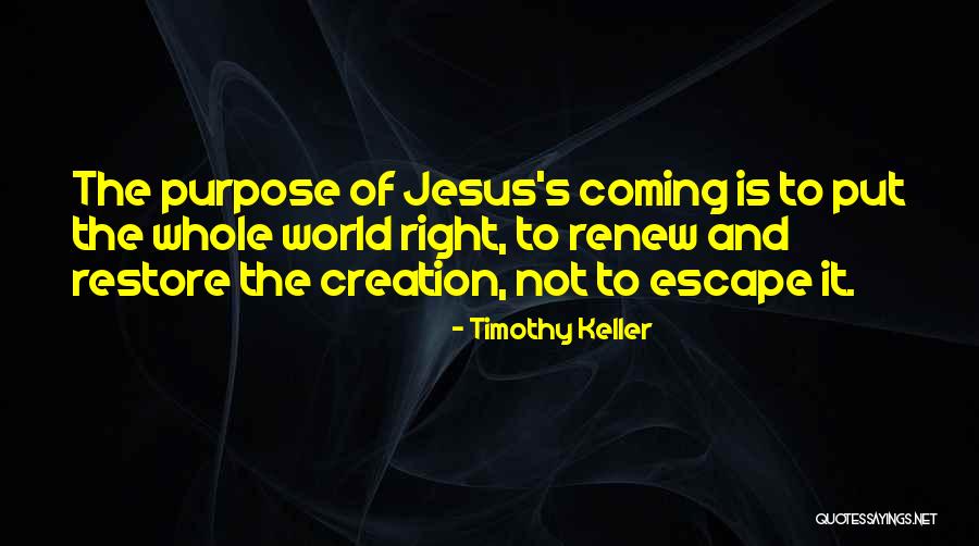 World Creation Quotes By Timothy Keller World Creation Quotes By Timothy Keller