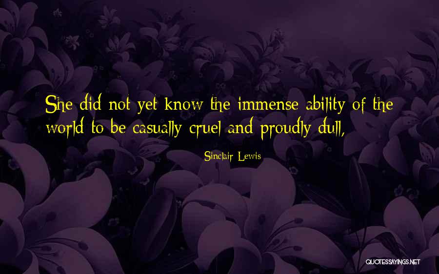 World Cruel Quotes By Sinclair Lewis World Cruel Quotes By Sinclair Lewis