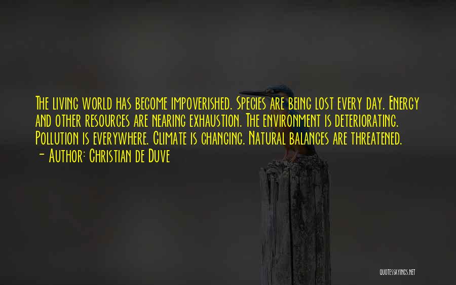 World Environment Day Quotes By Christian De Duve