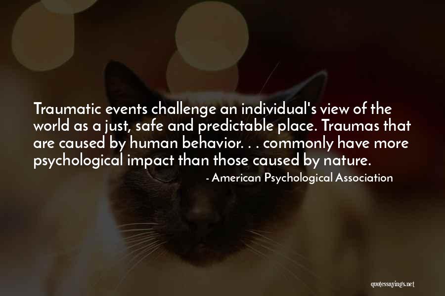 World Events Quotes By American Psychological Association