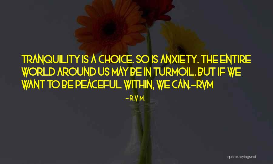 World In Turmoil Quotes By R.v.m. World In Turmoil Quotes By R.v.m.