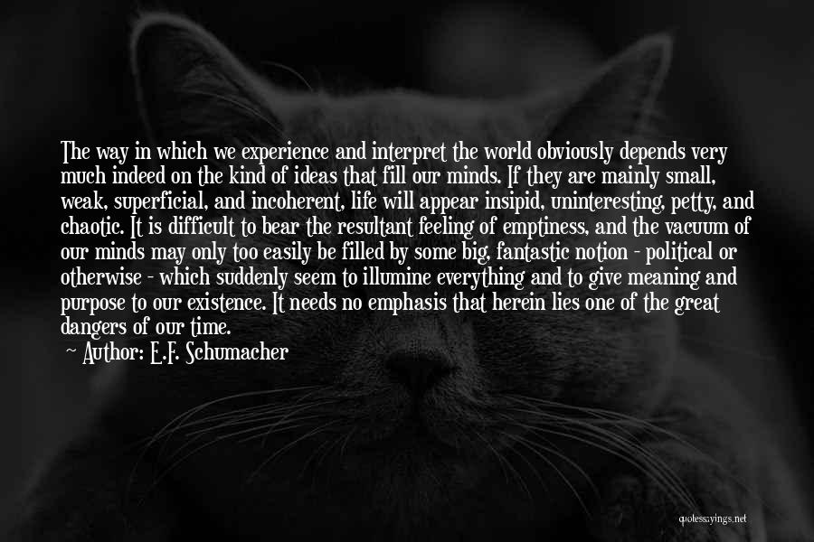 World Is Too Big Quotes By E.F. Schumacher