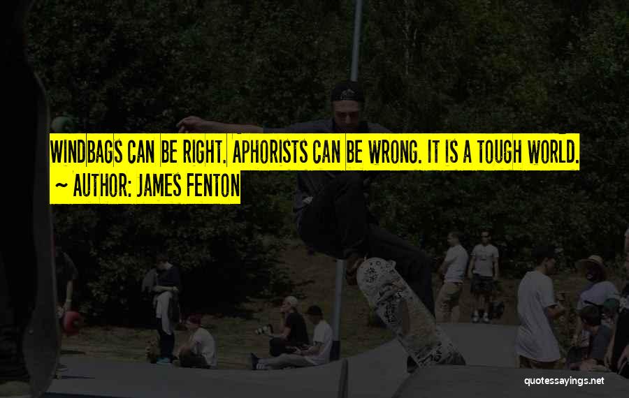 World Is Tough Quotes By James Fenton