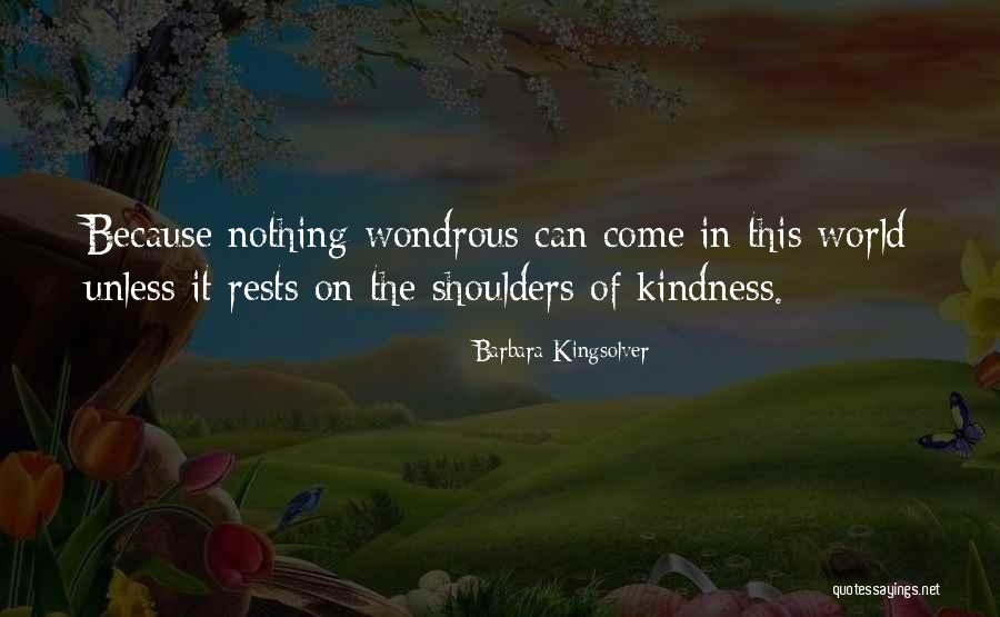 World Kindness Quotes By Barbara Kingsolver World Kindness Quotes By Barbara Kingsolver
