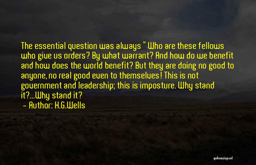 World Leaders Quotes By H.G.Wells