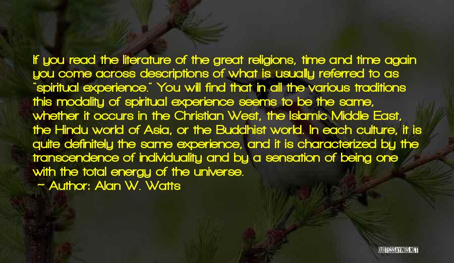 World Literature Quotes By Alan W. Watts