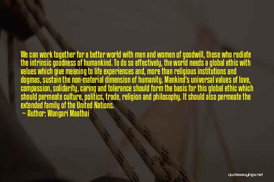 World Needs Love Quotes By Wangari Maathai