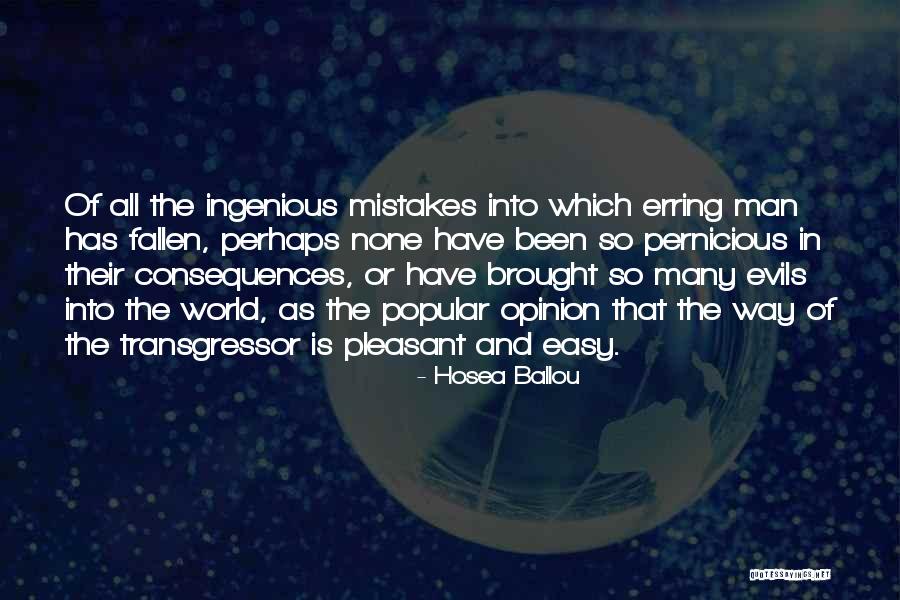 World Opinion Quotes By Hosea Ballou World Opinion Quotes By Hosea Ballou