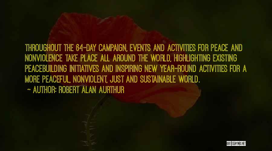 World Peace And Nonviolence Quotes By Robert Alan Aurthur
