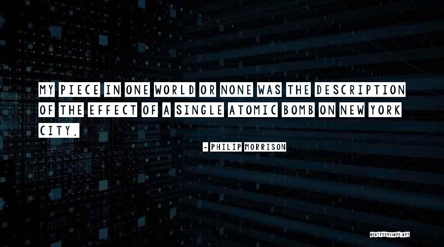 World Quotes By Philip Morrison World Quotes By Philip Morrison