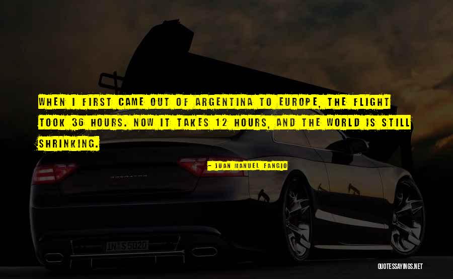 World Shrinking Quotes By Juan Manuel Fangio World Shrinking Quotes By Juan Manuel Fangio