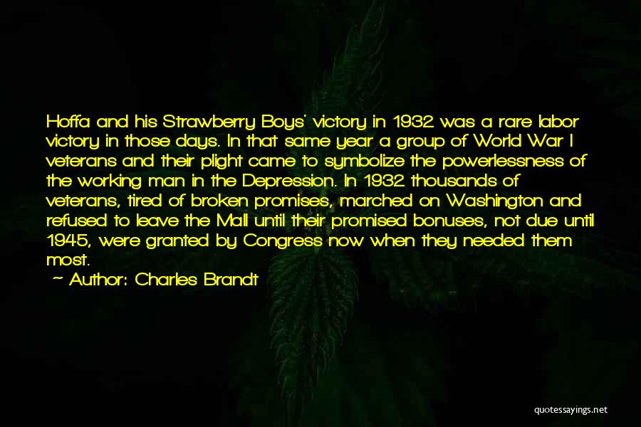 World War 2 Veterans Quotes By Charles Brandt