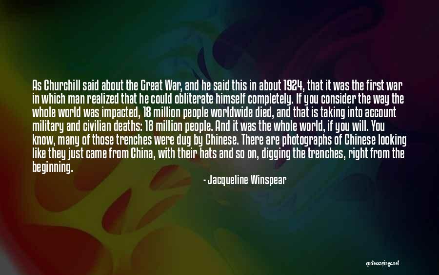 World War One Trenches Quotes By Jacqueline Winspear World War One Trenches Quotes By Jacqueline Winspear