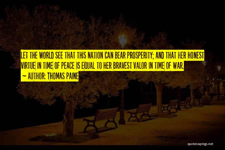 World War Peace Quotes By Thomas Paine