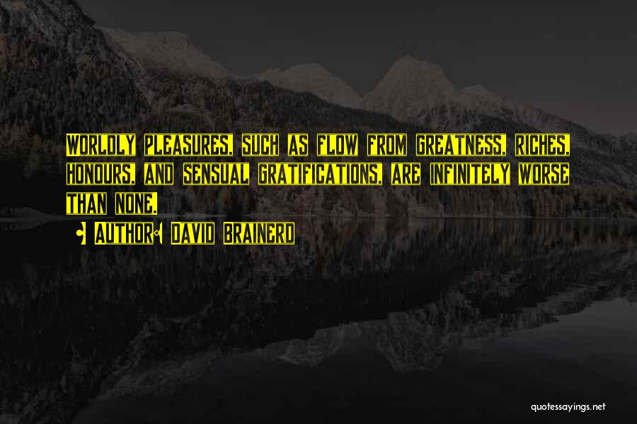 Worldly Pleasures Quotes By David Brainerd