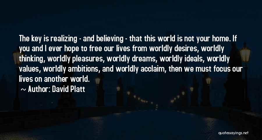 Worldly Pleasures Quotes By David Platt