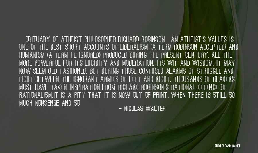 World's Best Short Quotes By Nicolas Walter World's Best Short Quotes By Nicolas Walter