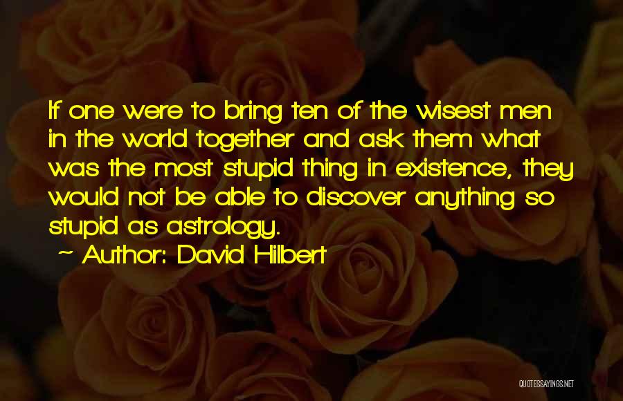 World's Most Wisest Quotes By David Hilbert