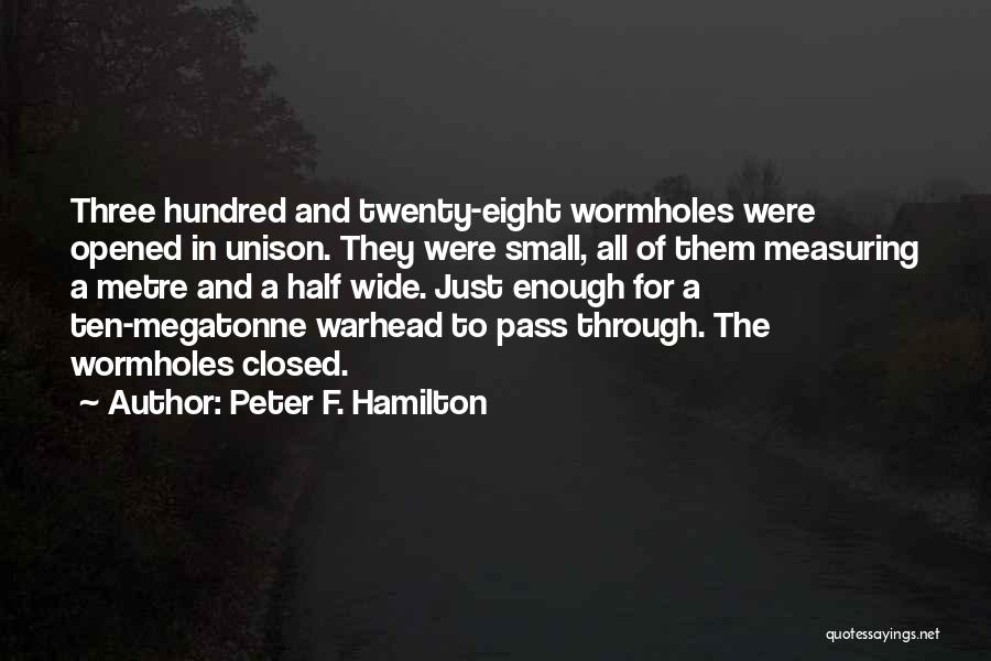 Wormholes Quotes By Peter F. Hamilton